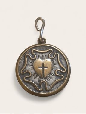 Lutheran Rose Medal Bronze "I Am a Lutheran" 1" dia